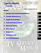 2009 Arctic Cat 400 500 550 700 550 700 1000 ATV Service Manual