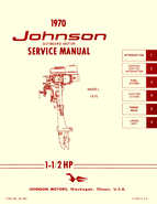 1970 Johnson 1.5 HP Outboard Motor Repair Manual P/N JM7001
