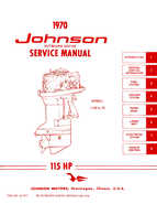 1970 Johnson 115 HP Outboard Motor Repair manual P/N JM7011