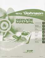 1973 Johnson 2HP Outboard Motor Model 2R73 Repair Manual JM7301