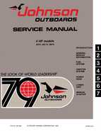 1979 Johnson Outboards 4 HP Models Repair Manual P/N JM7903