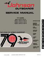 1979 Johnson Outboards V4 Models Factory OEM Repair Manual P/N JM7909