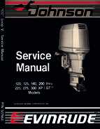 1988 Johnson Evinrude CC Loop V 120, 125, 200 thru 225, 275, 300 XP GT Service Manual, P/N 507664