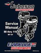 1996 Johnson Evinrude ED 90 CV 88 thru 115 Repair Manual, P/N 507126