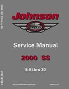 2000 SS Johnson Evinrude 9.9 thru 30 HP Outboard Motors Service Manual P/N 787067