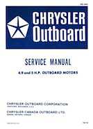 Chrysler 4.9 and 5 H.P. Outboard Motors Service Manual OB 1895