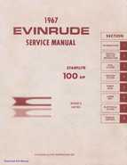 1967 Evinrude Starflite 100 HP Outboards Service Manual 100783 P/N 4360