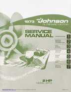 1973 Johnson 2HP Outboard Motor Model 2R73 Service Manual JM-7301